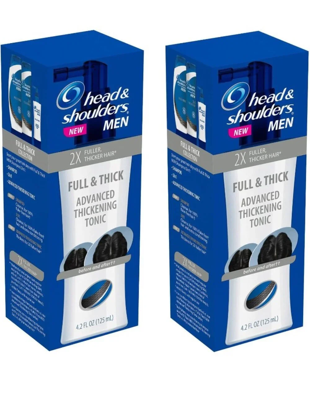 NEW 2-PACK HEAD & SHOULDERS, FULL & THICK ADVANCED THICKENING TONIC FOR MEN